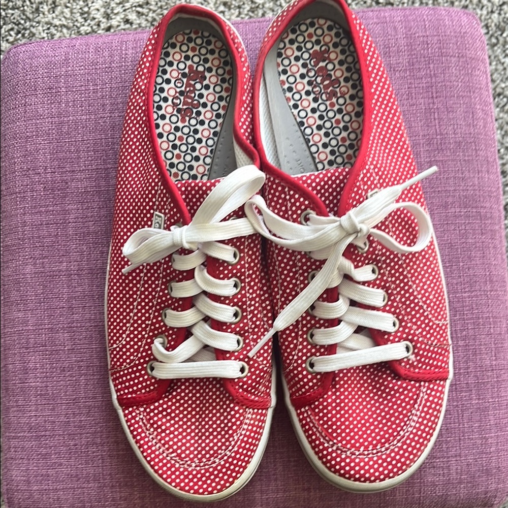 Keds Women's Red Polka Dot Mule Sneakers